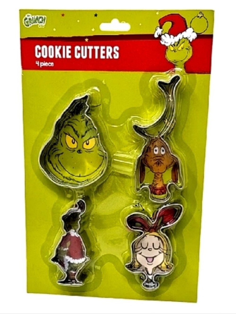 The Grinch Cookie Cutter 4 Piece Set  Dr. Seuss's How The Grinch Stole Christmas
